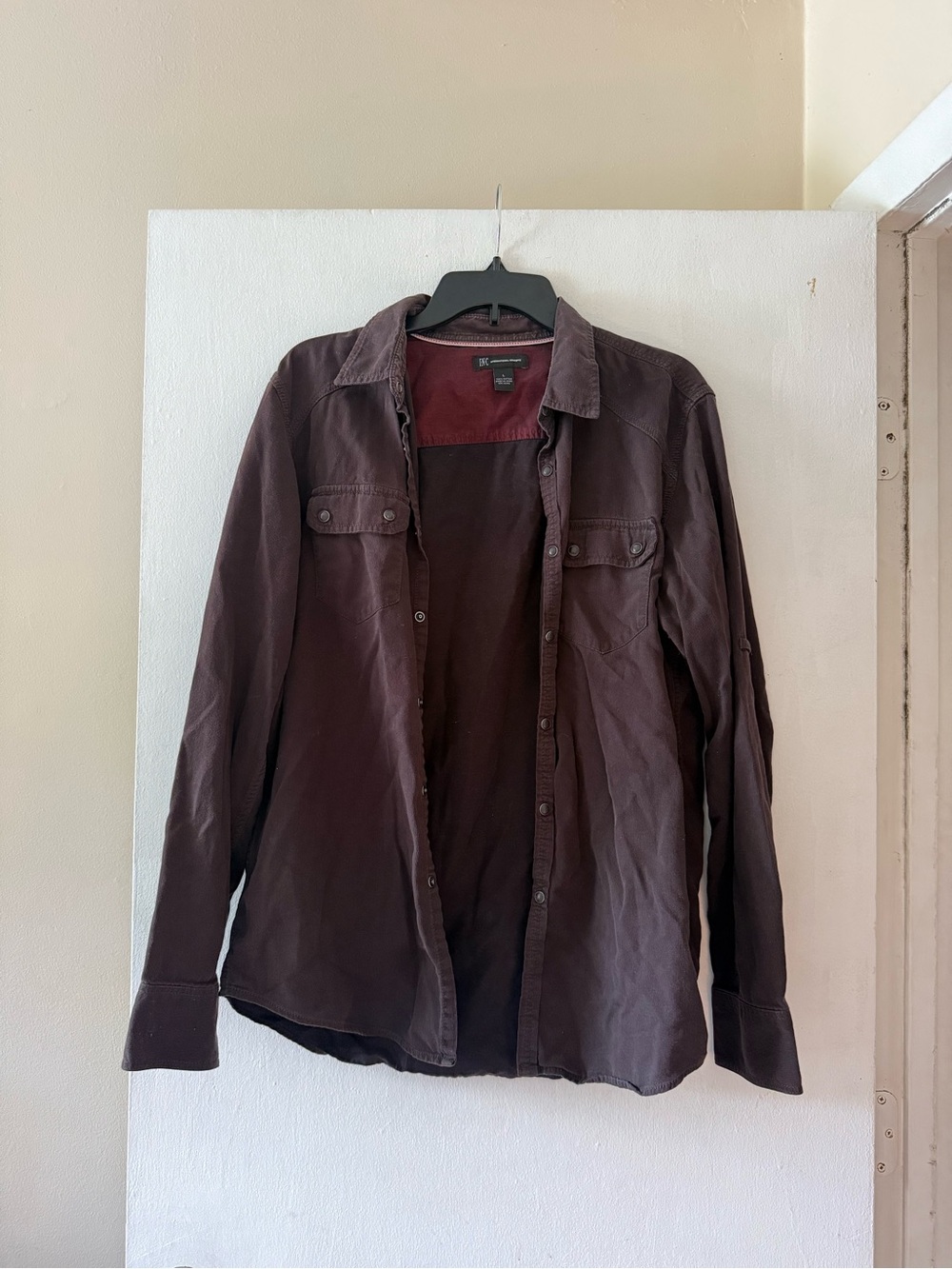 INC International Concepts Button Down Utility Shirt Size Large